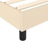 vidaXL Sommier &agrave; lattes de lit avec matelas Cr&egrave;me 200x200 cm Tissu