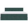 vidaXL Lit de Rangement avec matelas Vert fonc&eacute; 90 x 200 cm