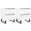 vidaXL Tables de chevet 2 pcs blanc brillant 40x35x50 cm