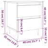 vidaXL Table de chevet sonoma gris 40x35x50 cm bois d’ingénierie