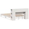 vidaXL Lit biblioth&egrave;que sans matelas blanc 140x190 cm bois massif