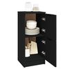 vidaXL Buffets 2 pcs noir 30x30x70 cm bois d'ing&eacute;nierie