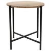 Ambiance Table d'appoint ronde Bois et m&eacute;tal 45 cm
