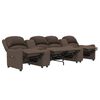 vidaXL Fauteuil de massage inclinable à 4 places taupe tissu