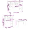 vidaXL Ensemble de salon Rose de jardin 4 pcs Bois d'Acacia Massif