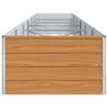 vidaXL Lit sur&eacute;lev&eacute; de jardin 600x80x45 cm Acier galvanis&eacute; Argent&eacute;