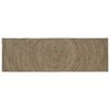 vidaXL Tapis de zone Naturel et noir 80 x 250 cm Jute