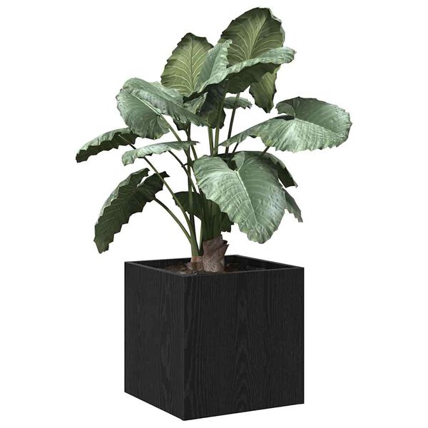 vidaXL Bo&icirc;te &agrave; plantes Ch&ecirc;ne noir 40 x 38.5 x 40 cm Bois d'ing&eacute;nierie