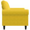 vidaXL Canapé à 2 places Jaune 120 cm Velours