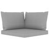 vidaXL Salon de jardin 6 pcs avec coussins gris
