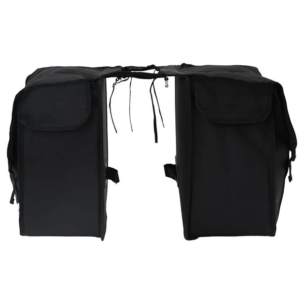 vidaXL Sac &agrave; v&eacute;lo Noir 40 x 18.5 x 35 cm Polyester