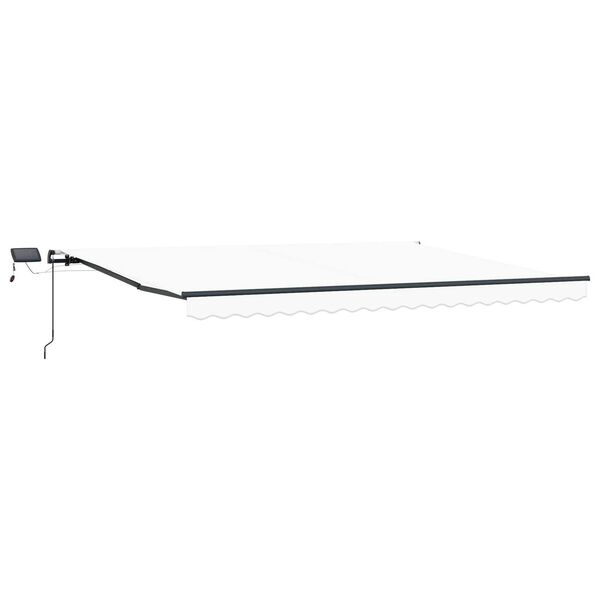 vidaXL Auvent R&eacute;tractable Blanc 400 &times;300 cm tissu