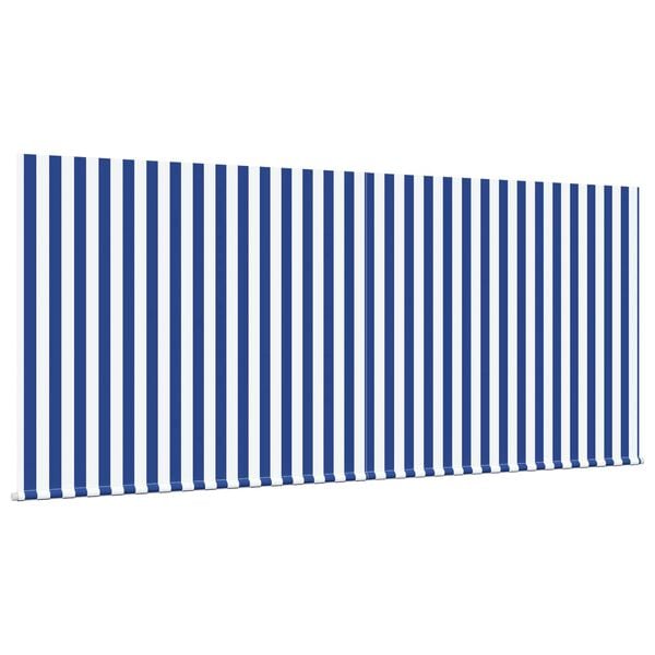 vidaXL Auvent R&eacute;tractable Bleu et Blanc 350 x 250 cm