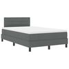 vidaXL Lit &agrave; ressorts avec matelas Gris fonc&eacute; 120 x 190 cm tissu