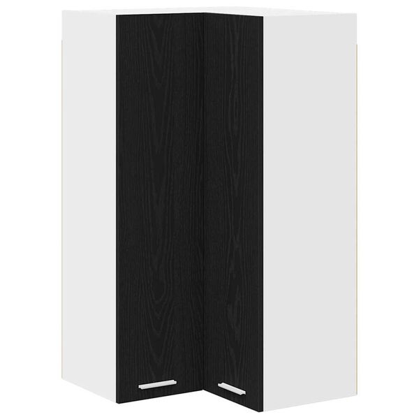 vidaXL Armoire suspendue Ch&ecirc;ne noir et Blanc 57 x 57 x 100 cm