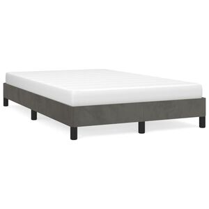 vidaXL Cadre de lit sans matelas gris fonc&eacute; 120x200 cm velours