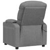 vidaXL Fauteuil &eacute;lectrique de massage Gris clair Tissu