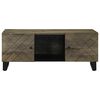 vidaXL Table basse noir 100x54x40 cm bois massif de manguier