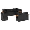 vidaXL Patio Sofa Set 8 place Black