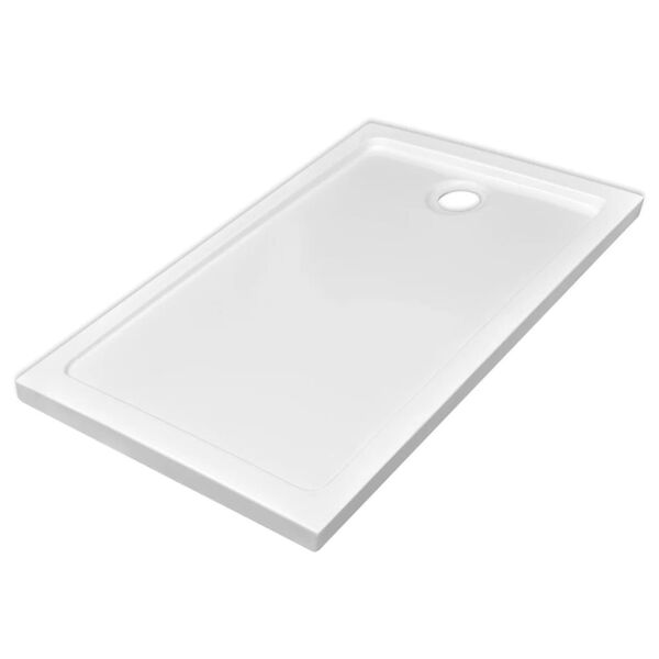 vidaXL Receveur de douche rectangulaire ABS Blanc 70 x 120 cm