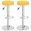 vidaXL Tabourets de bar lot de 2 jaune moutarde tissu