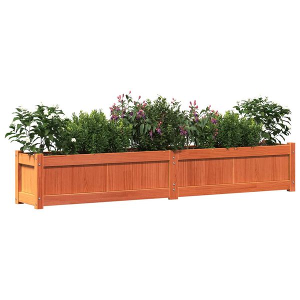 vidaXL Jardini&egrave;res 2 pcs cire marron bois de pin massif