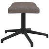 vidaXL Chaise de relaxation avec tabouret Taupe Tissu