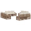 vidaXL Ensemble de canap&eacute; de jardin 12 pcs Beige polyrotin