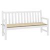 vidaXL Coussin de banc de jardin beige 200x50x4 cm tissu oxford