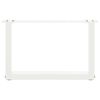 vidaXL Pieds de table basse en U, 2 pièces, blanc, 50 x (30-31) cm, acier