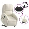 vidaXL Fauteuil de massage inclinable Crème Velours