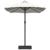 vidaXL Parasol de jardin Sable et anthracite 385 x 209 x 244 cm