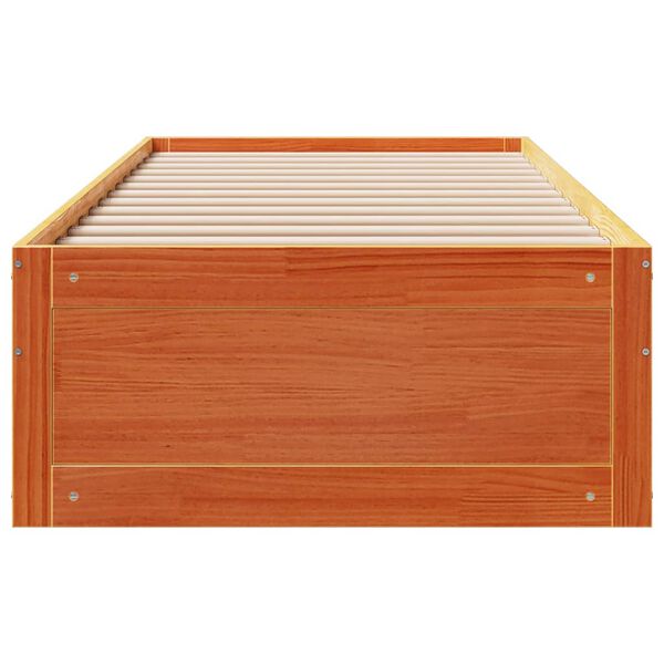 vidaXL Cadre de lit sans matelas avec tiroirs 90x200cm bois pin massif