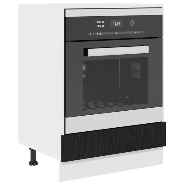 vidaXL Armoire suspendue avec stockage Ch&ecirc;ne noir 60 x 46 x 81,5 cm