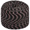 vidaXL Corde utilitaire polyvalente 6 mm 50 m Noir et Rouge PP