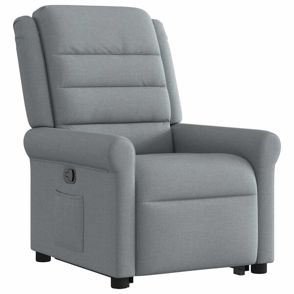 vidaXL Fauteuil inclinable Gris clair Tissu