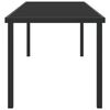 vidaXL Table de Jardin Noir 200 x 80 x 73 cm M&eacute;tal
