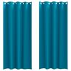 vidaXL Rideaux occultants avec anneaux 2 pc Turquoise 225 x 140 cm