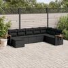vidaXL Salon de jardin 8 pcs avec coussins noir r&eacute;sine tress&eacute;e