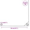 vidaXL Bâche blanc 1x2,5 m 650 g/m²