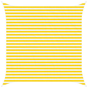 vidaXL Voile d'ombre Jaune et blanc 3,6 x 3,6 m 100 % polyester Oxford
