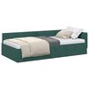 vidaXL Cadre de lit d'angle Vert foncé 90 cm x 200 cm Velours