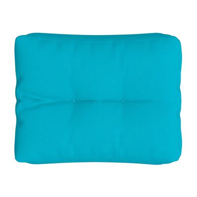 vidaXL Coussin de palette turquoise 50x40x12 cm tissu
