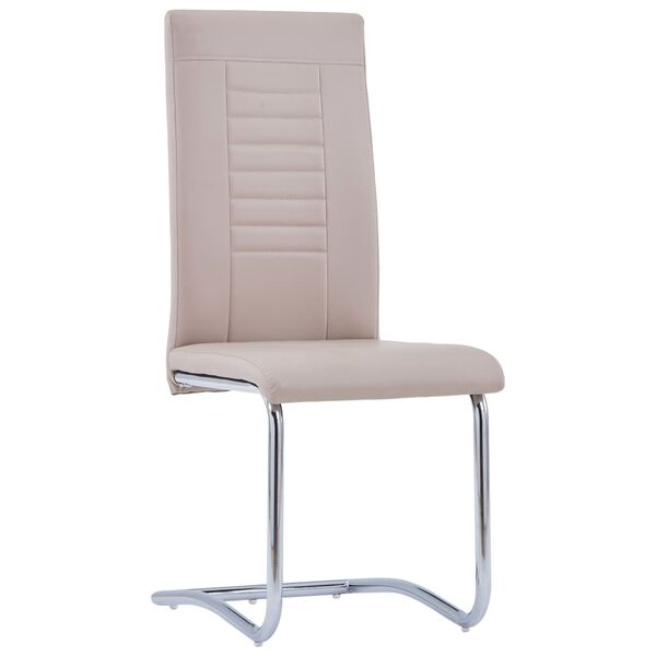 vidaXL Chaises &agrave; manger cantilever lot de 2 cappuccino similicuir