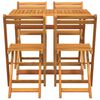 vidaXL Ensemble bistrot 5 pcs Huile Naturelle Bois d'Acacia Massif