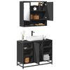 vidaXL Ensemble de meubles salle de bain 2 pcs noir bois d'ing&eacute;nierie