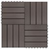 vidaXL Carreau de terrasse 11 pcs Marron fonc&eacute; 30 x 30 cm WPC