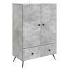 vidaXL Buffet Gris b&eacute;ton 66 x 34,5 x 95 cm Bois d'ing&eacute;nierie
