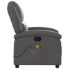 vidaXL Fauteuil de massage inclinable gris cuir véritable