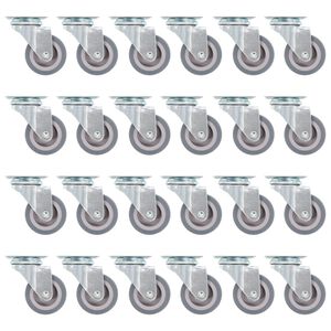 vidaXL 24 pcs Roulettes pivotantes 50 mm